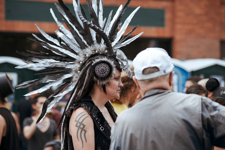 Unidentified people at the annual gay festival Folsom Street Fair